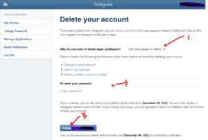 How to delete your Instagram account permanently